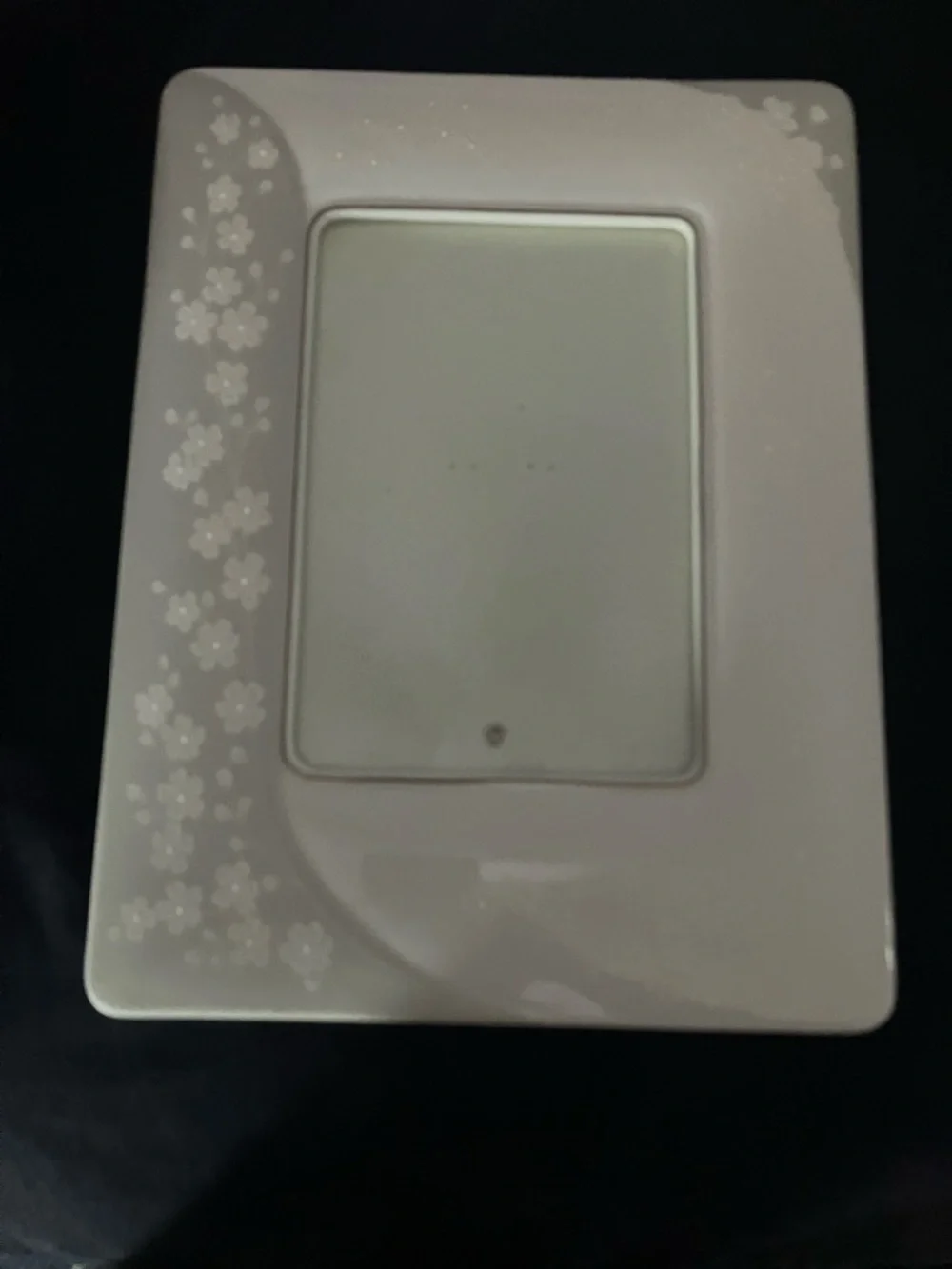 Lenox Bellina 5x7 White Floral Embossed Picture Frame